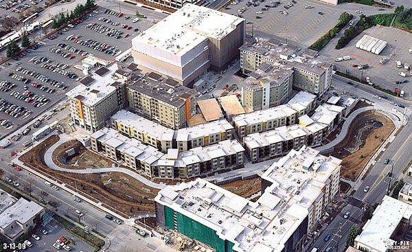 Thornton Place under construction aerial