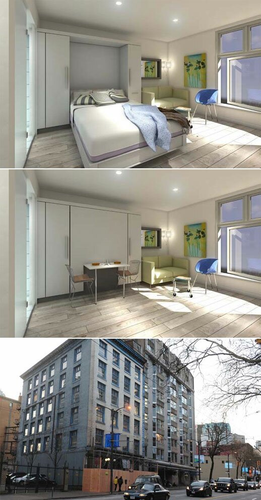 Micro-loft at Burns Block, Vancouver, Canada